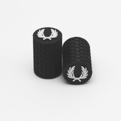 Set - 2x Lorbeerkranz Weiß - Sturzpad mit Wabenmuster