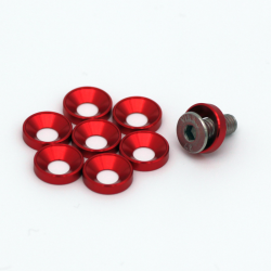 Elox U-Scheiben Set + Schrauben Rot