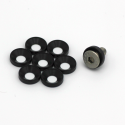 Elox U-Scheiben Set + Schrauben Schwarz