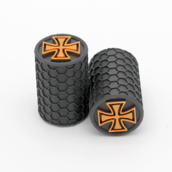 Set - 2x Eisernes Kreuz Gold - Sturzpad mit Wabenmuster