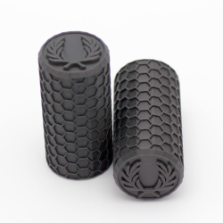 Set - 2x Lorbeerkranz Schwarz (lange Variante) - Sturzpad mit Wabenmuster