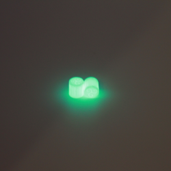 Set - 2x Ventilkappen neon Grün