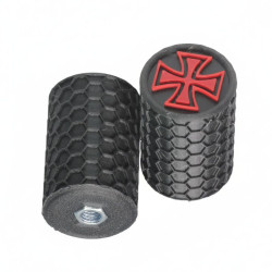 Set - 2x Eisernes Kreuz Rot - Sturzpad mit Wabenmuster