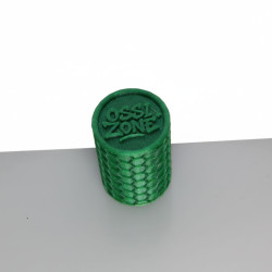 Set - 2x OSSIZONE Metallic Grün  - Sturzpad mit Wabenmuster