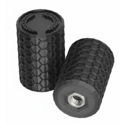 Set - 2x Lorbeerkranz Schwarz - Sturzpad mit Wabenmuster